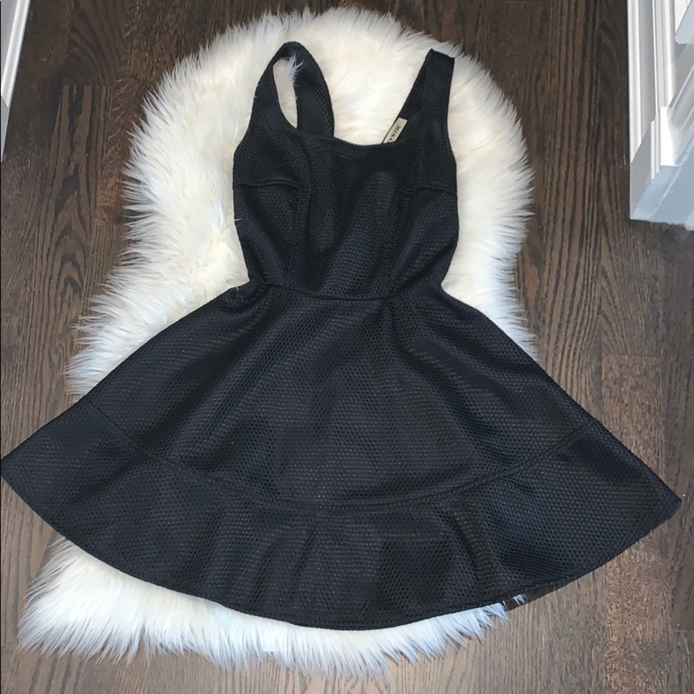 Black Flared Mini Dress